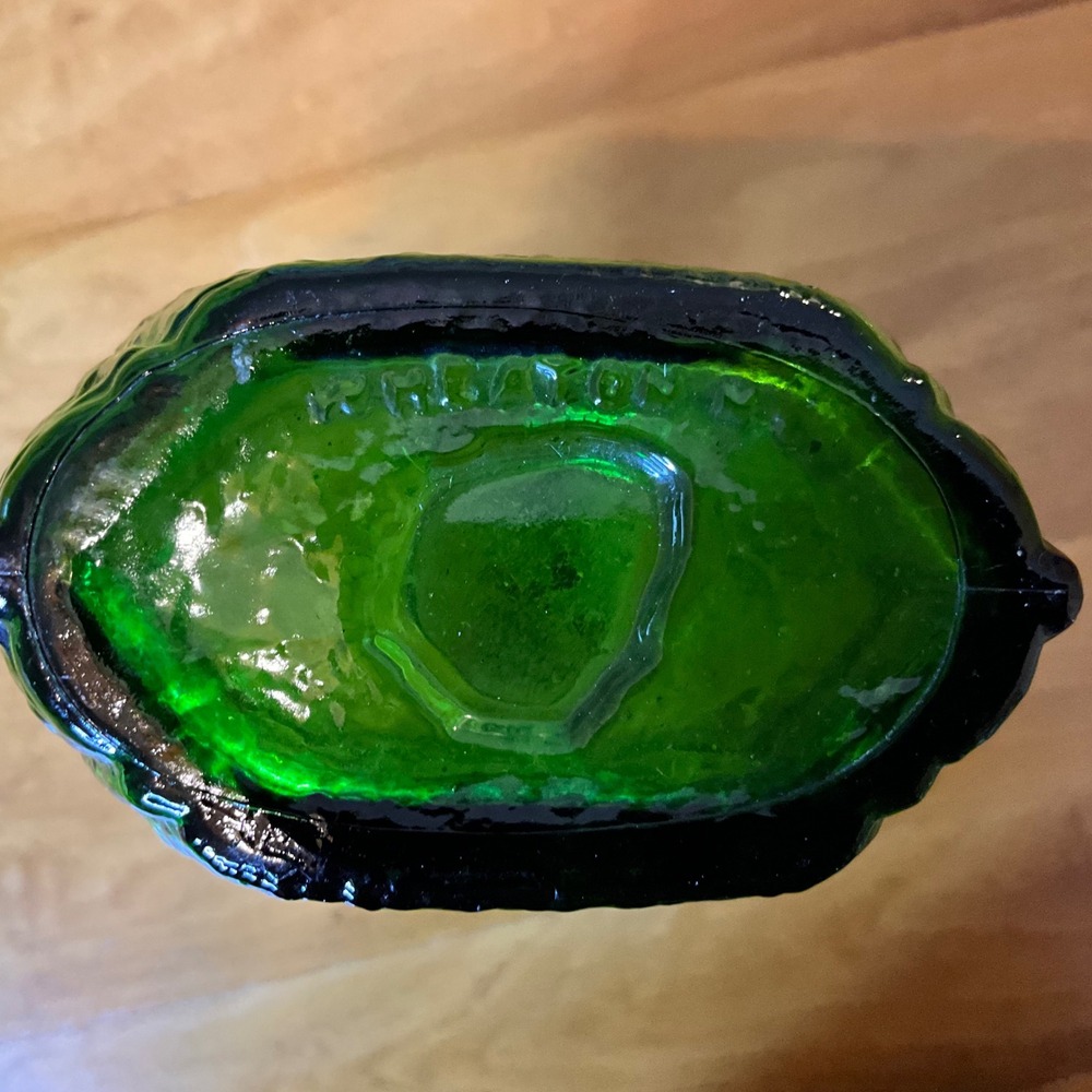 Vintage Wheaton Glass Green Ben Franklin Commemorative Bottle 1888 - Picture 5 of 5